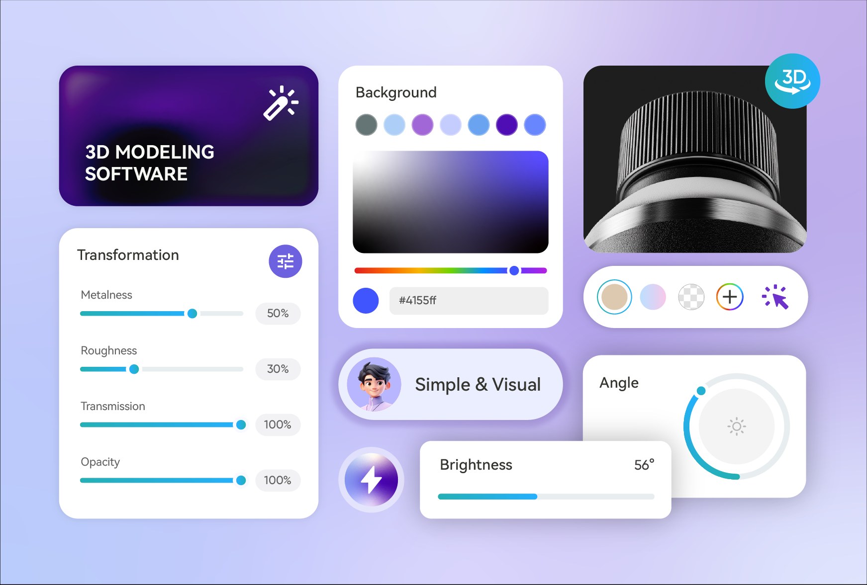 Beginner-friendly 3D mockup tool