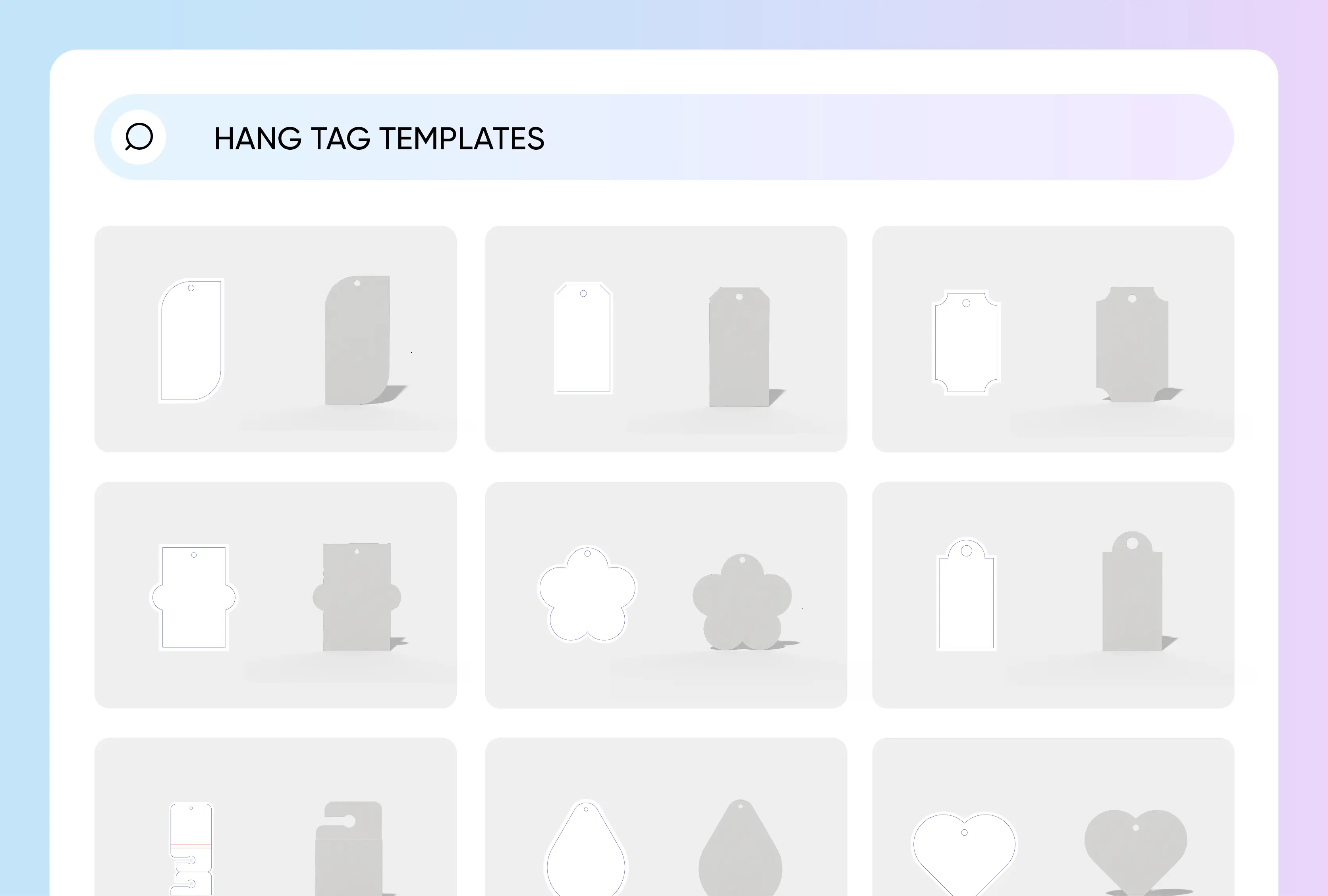 Extensive collection of print-ready hang tag templates