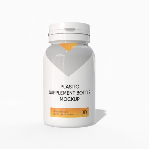 Chewing gum bottle mockup