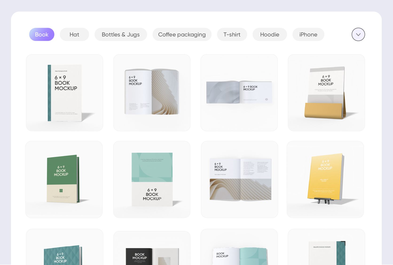 Diverse 6 × 9 book types to choose from