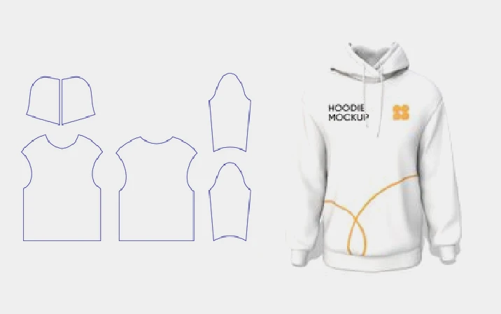 Blank hoodie template