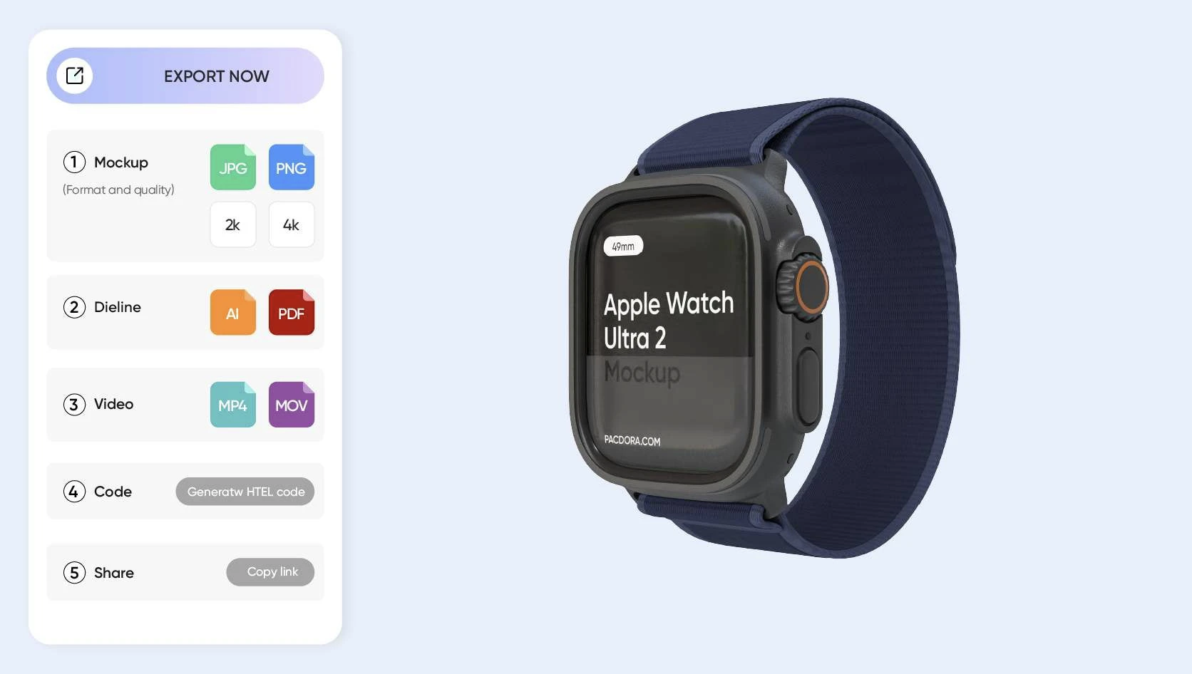 Maqueta de Apple Watch en alta resolución