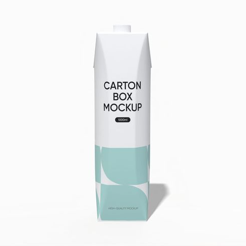 Maqueta de cartón de jugo de naranja