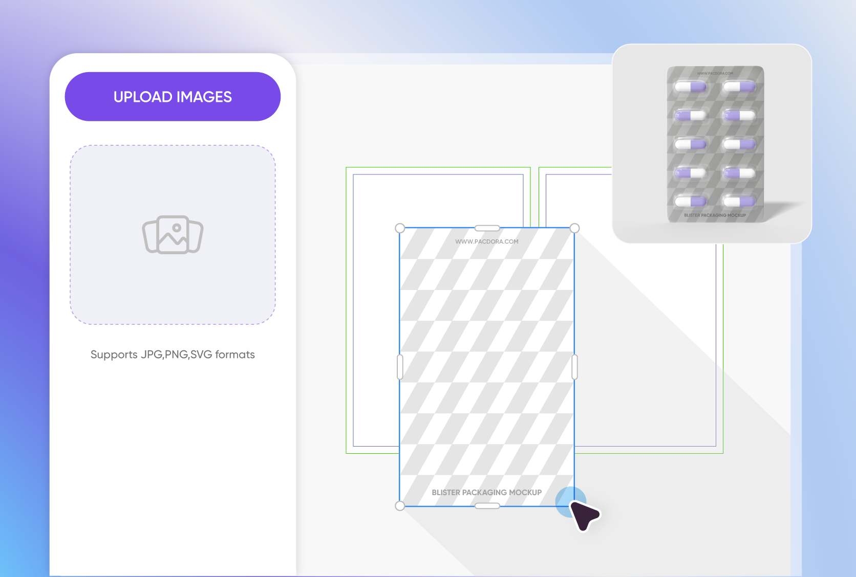Clear label that displays all the information