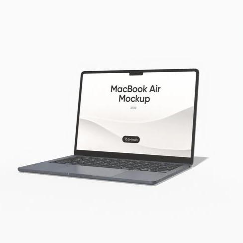2022 Macbook air laptop mockup