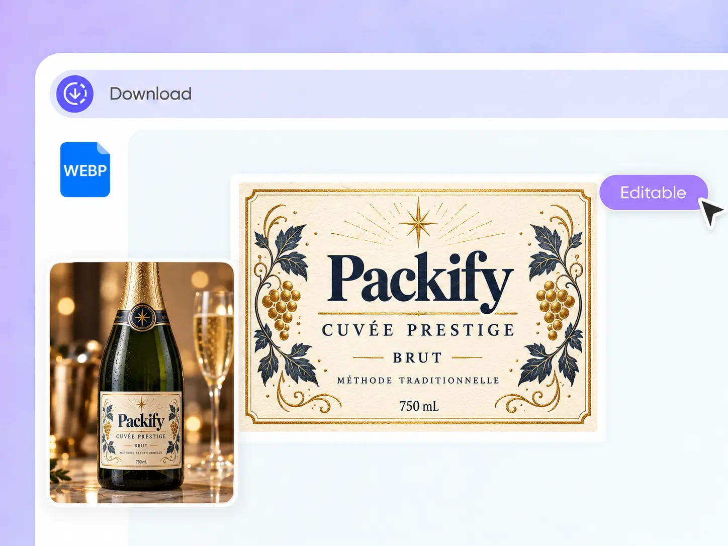 Step 3: Review and download the PNG Step 3: Review and download the PNG