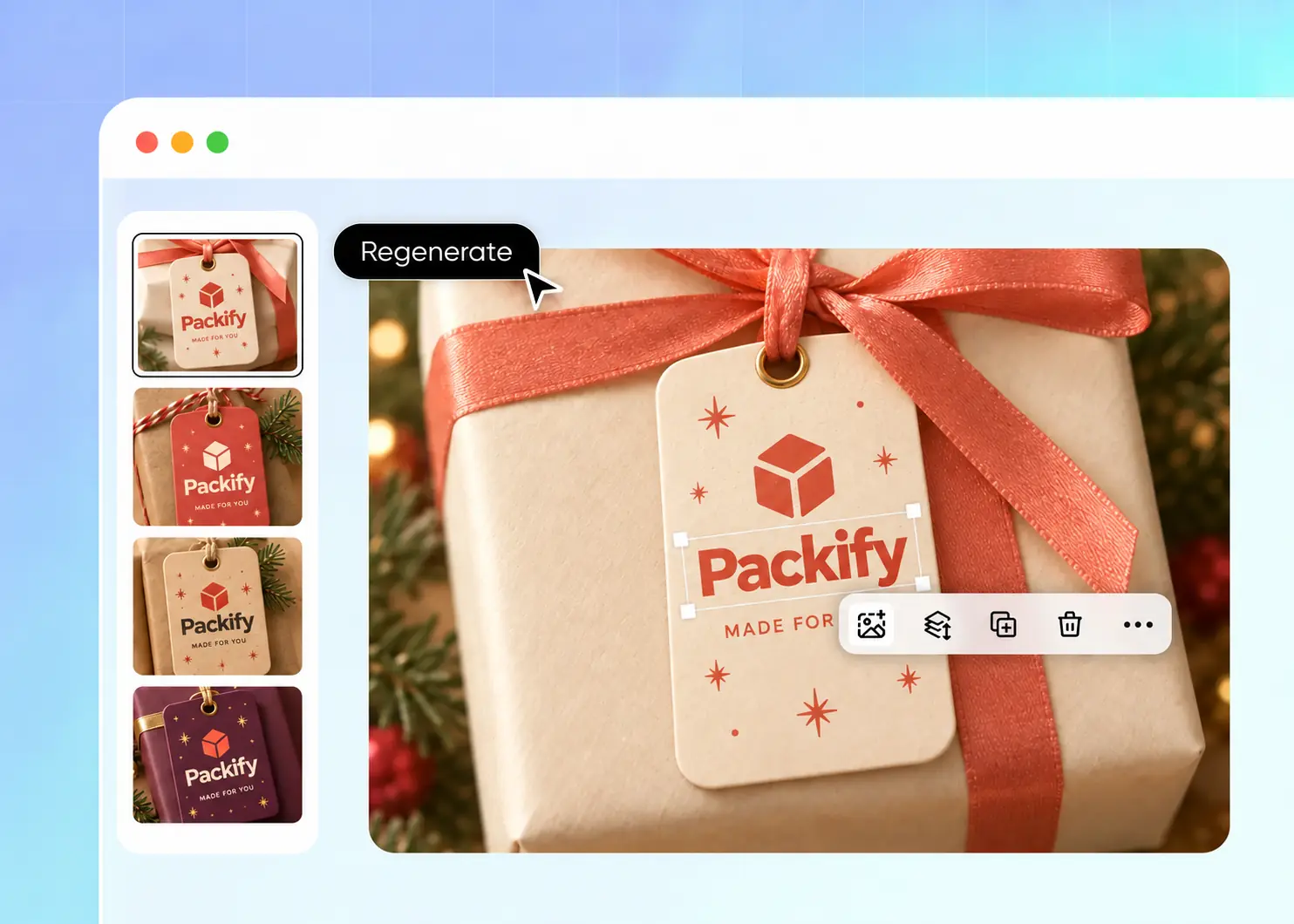 Step 2: Regenerate and adjust the design gift-tag-maker-regenerate-and-adjust-the-design