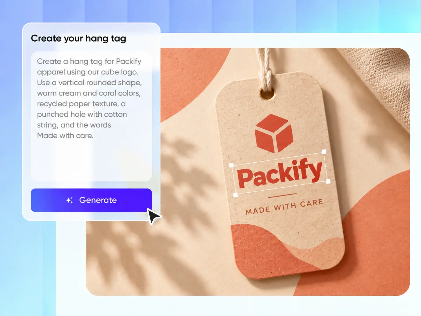 Step 1: Describe your hang tag hang-tag-maker-describe-your