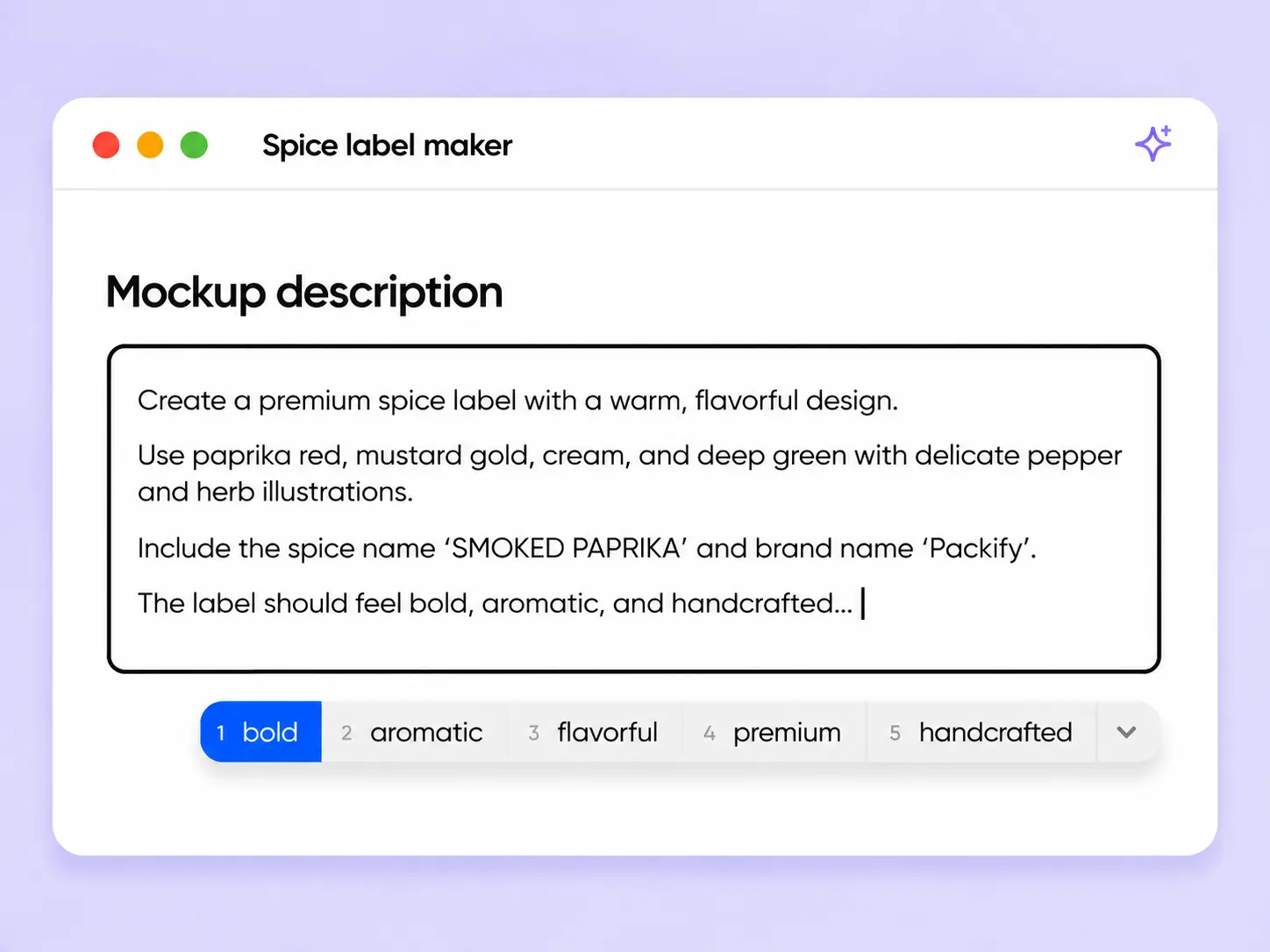Step 1: Describe your spice label Step 1: Describe your spice label