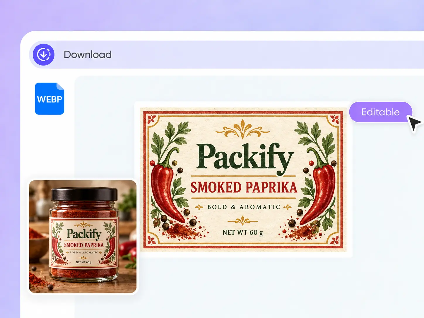 Step 3: Review and download the PNG Step 3: Review and download the PNG