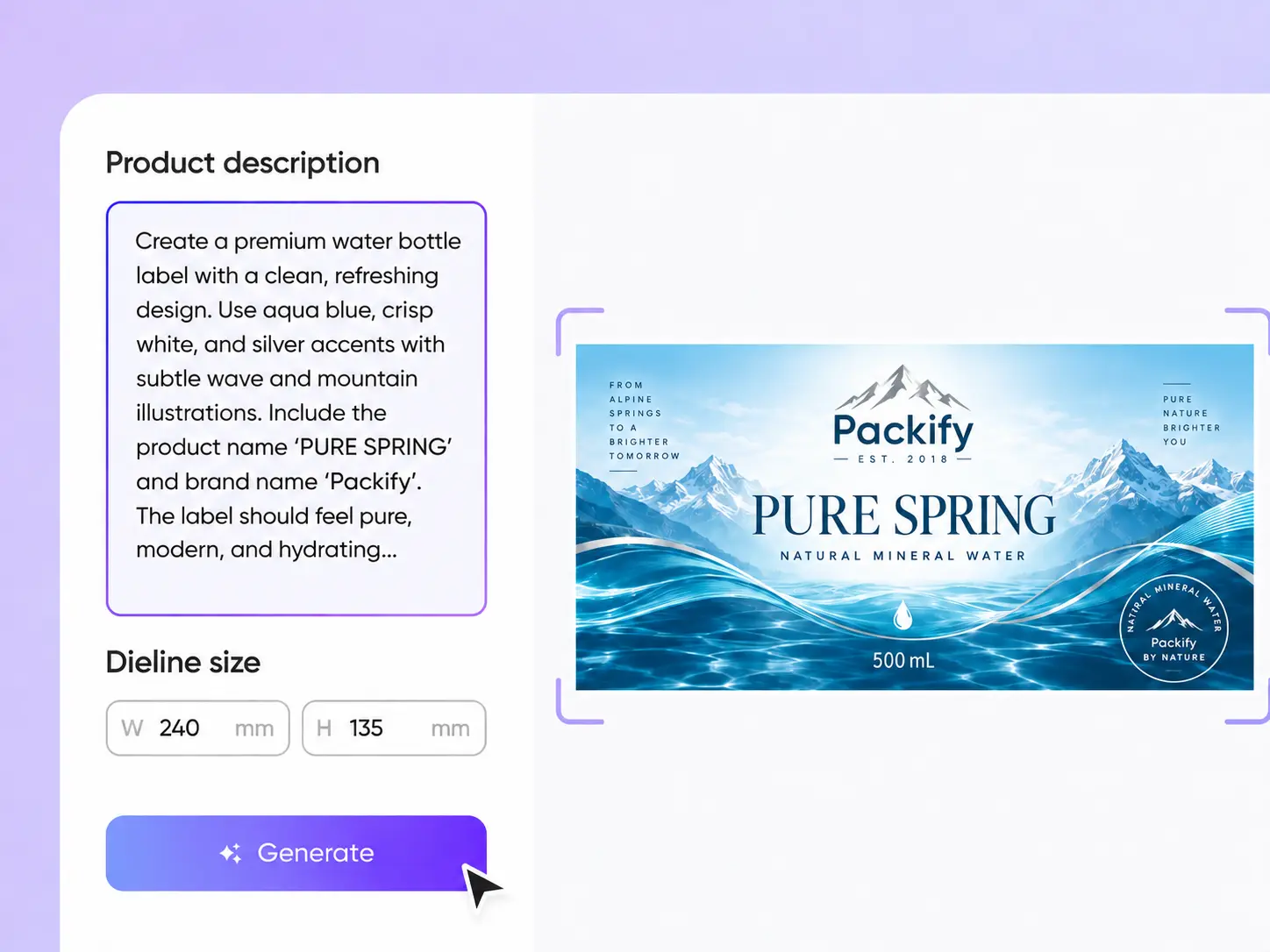 Step 2: Generate and edit the label Step 2: Generate and edit the label