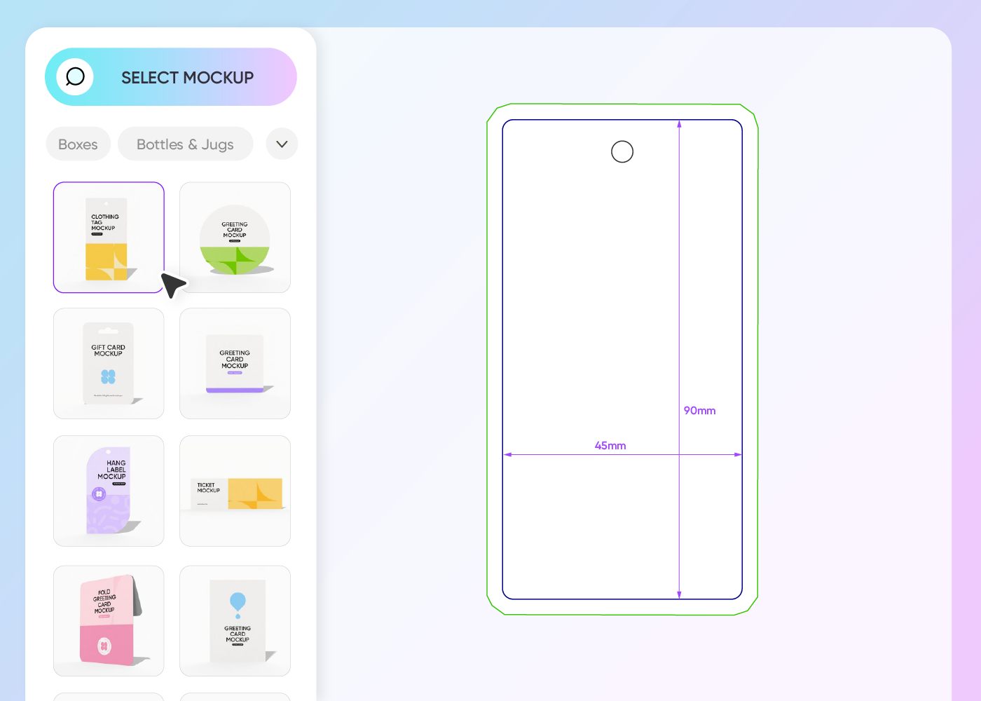Step 1: Choose a tag mockup