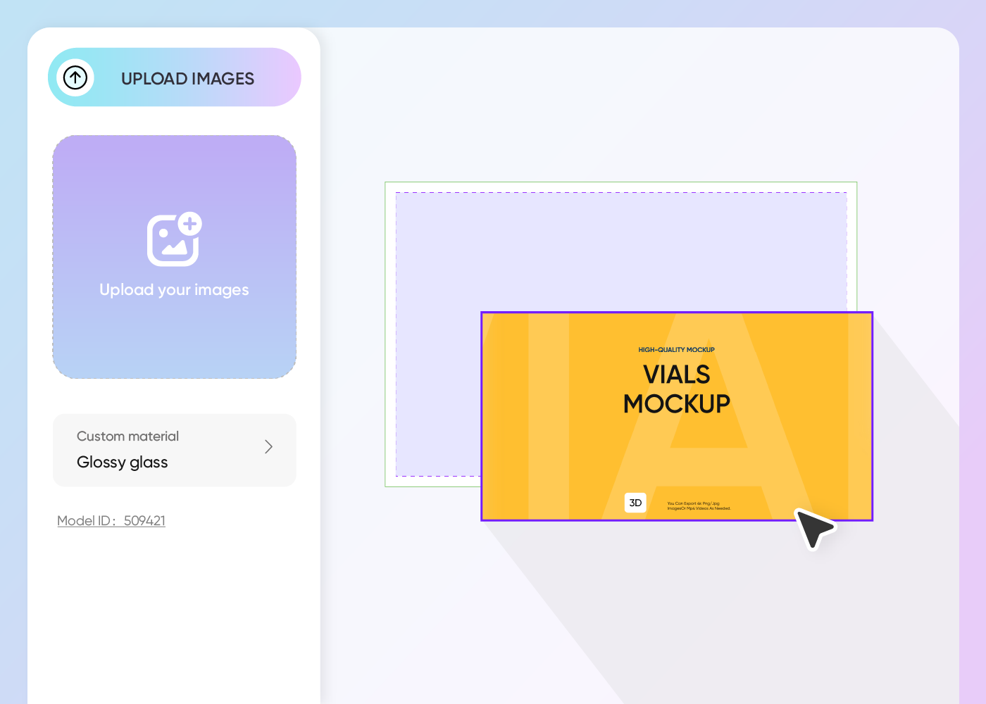 Step 2: Upload images and adjust