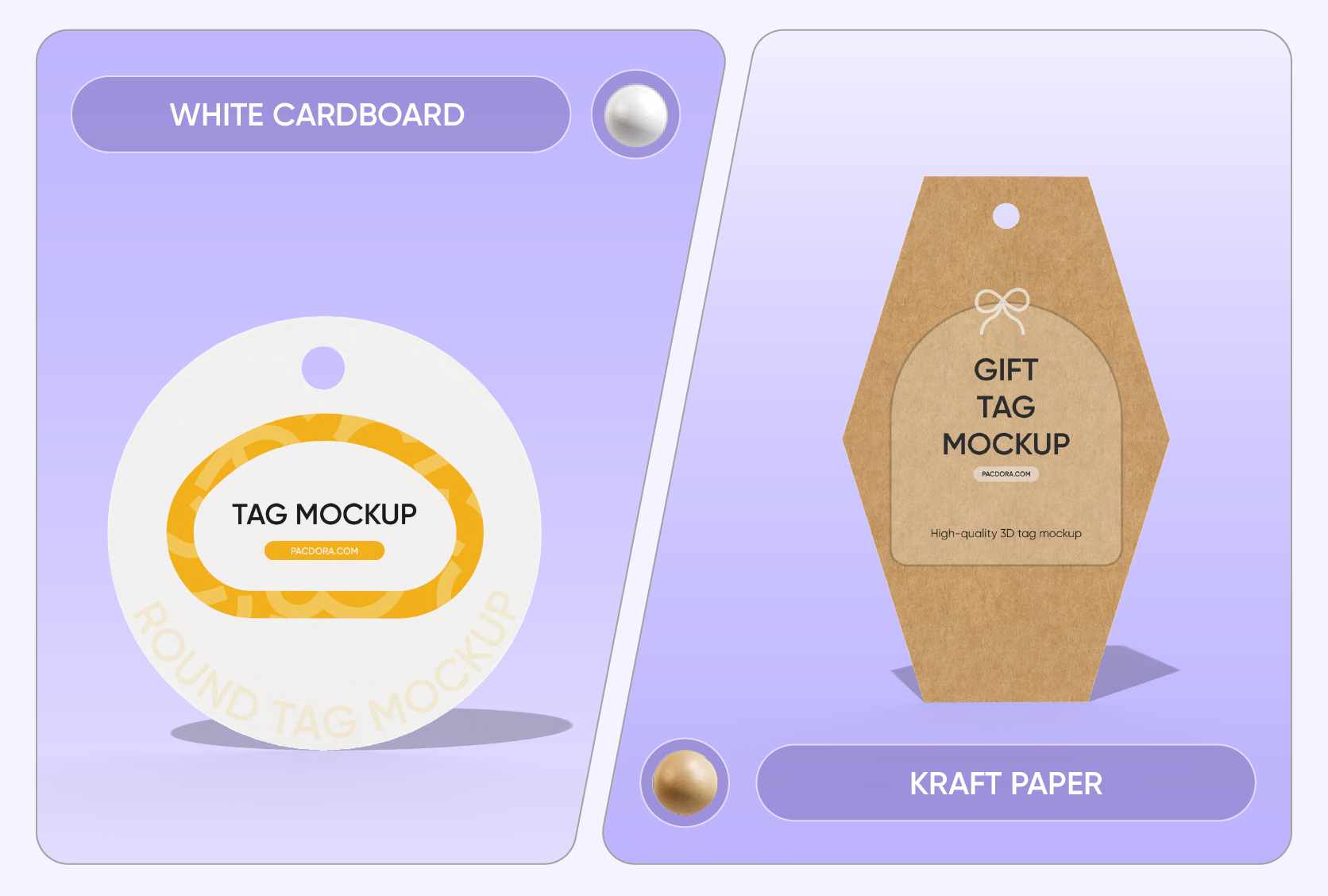 The right material for your tag mockup