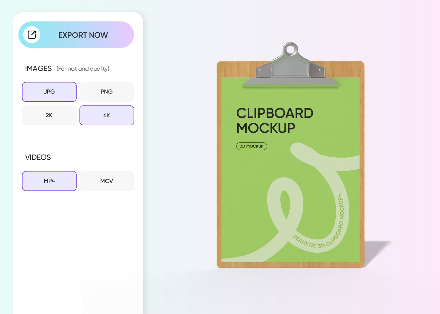 Step 3: Export your finished design