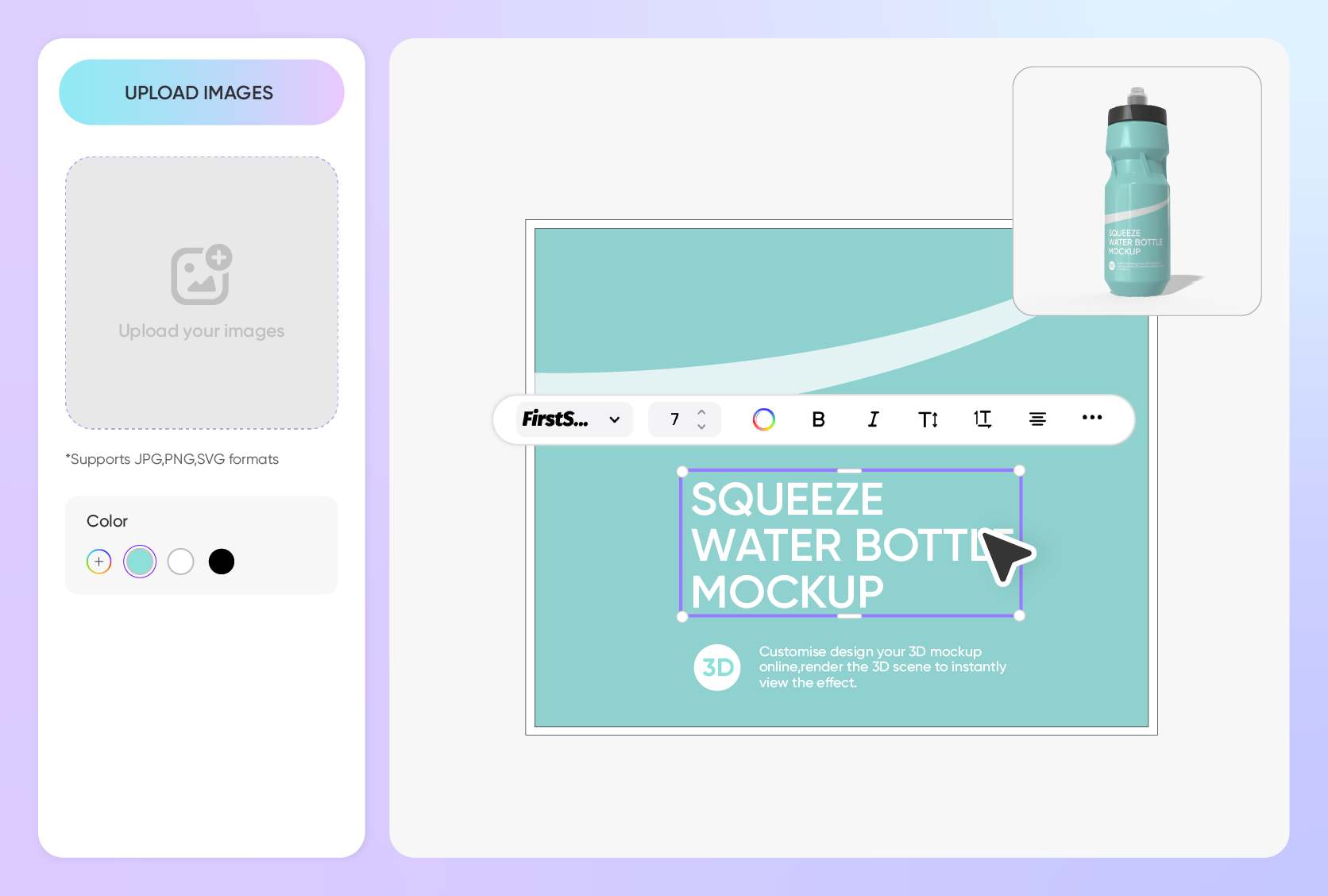 Personalized artwork for bottle labels