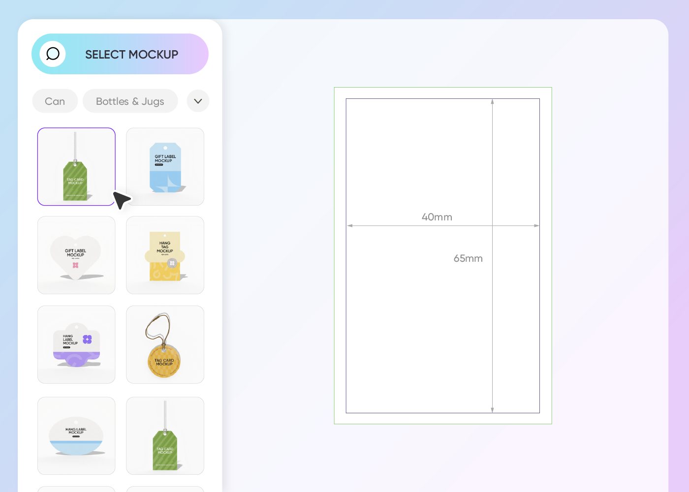 Step 1: Choose a hang tag mockup