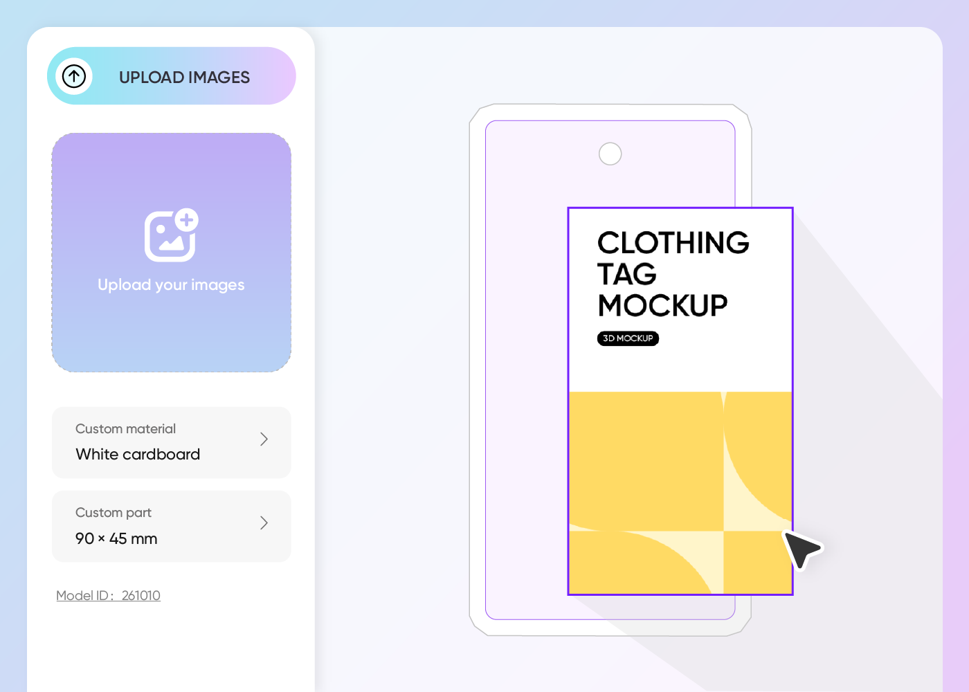 Step 2: Upload design and customize