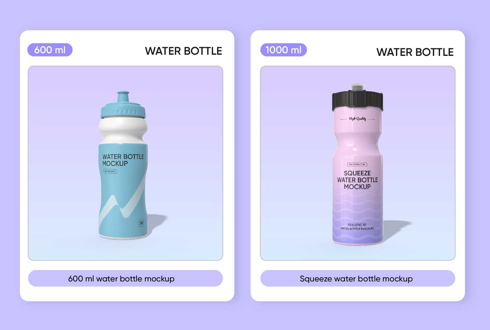 Different bottle capacities for every routine