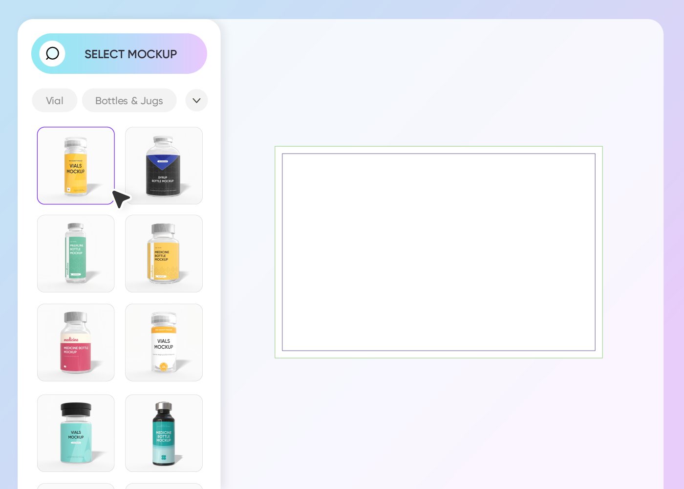 Step 1: Choose a vial mockup