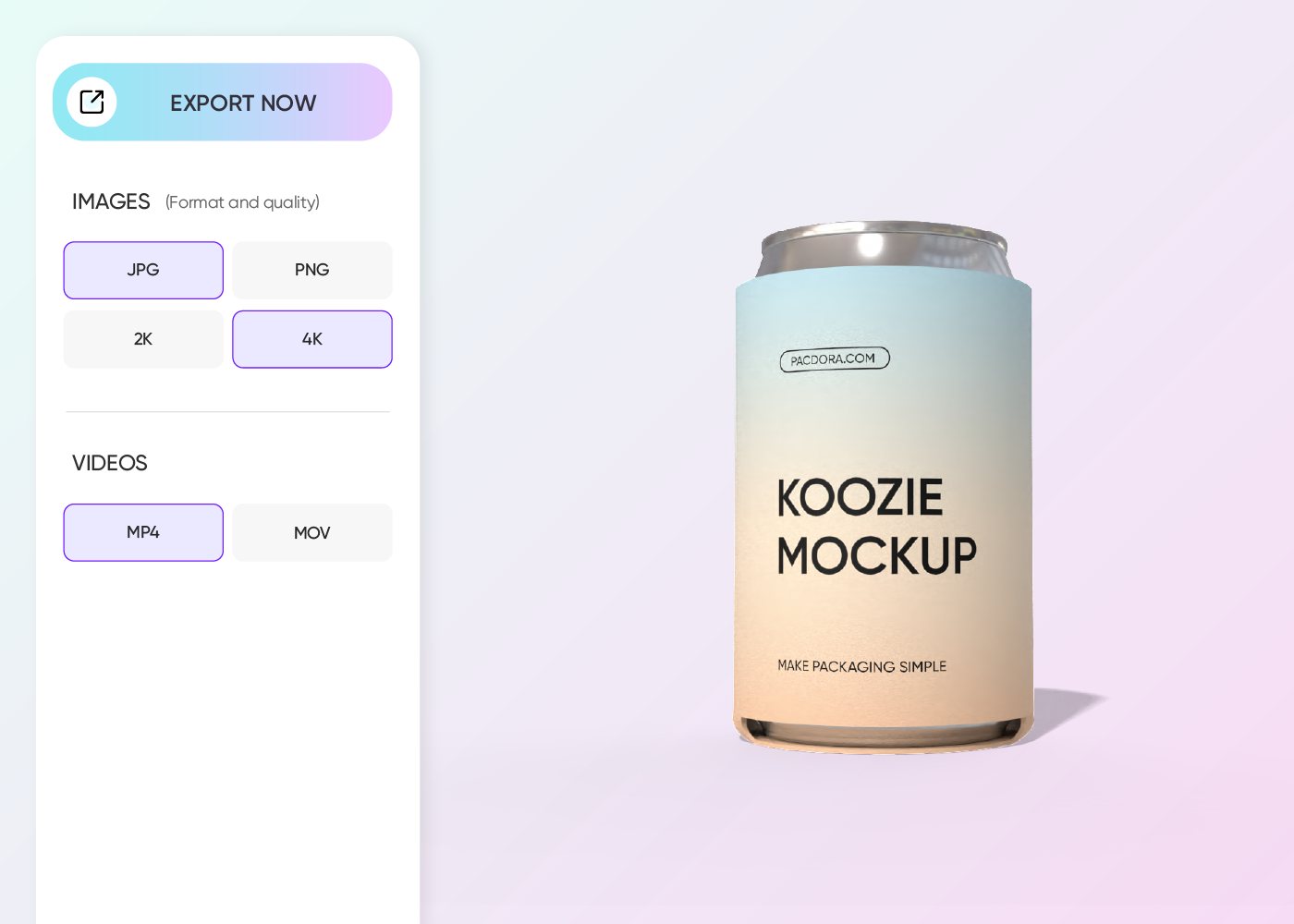 Step 3: Download your koozie mockup