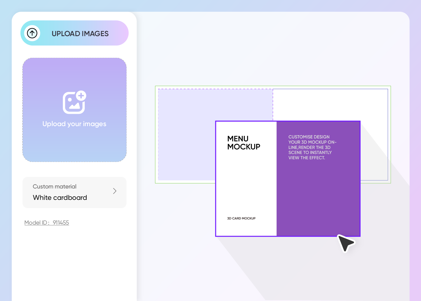 Step 2: Upload images and adjust