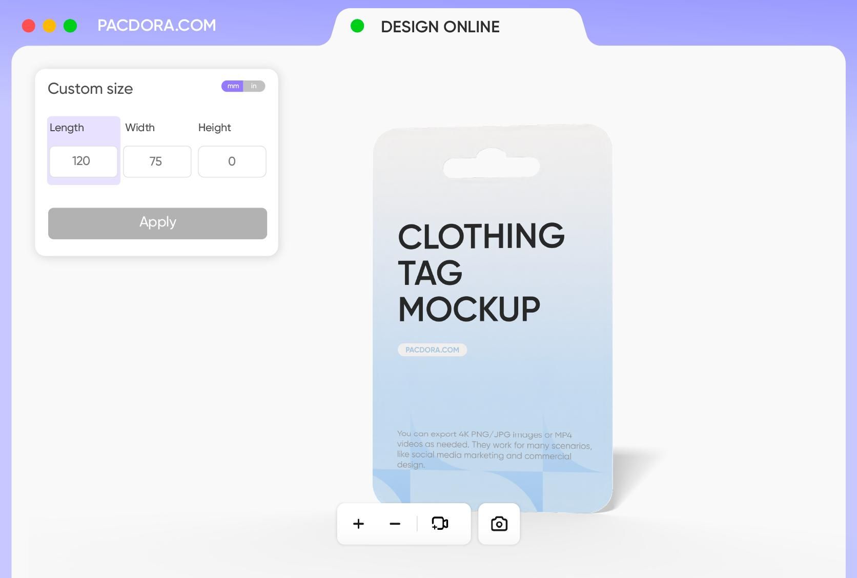 Pick ideal tag size to highlight packaging